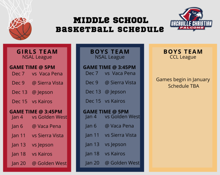 MS Basketball Schedule